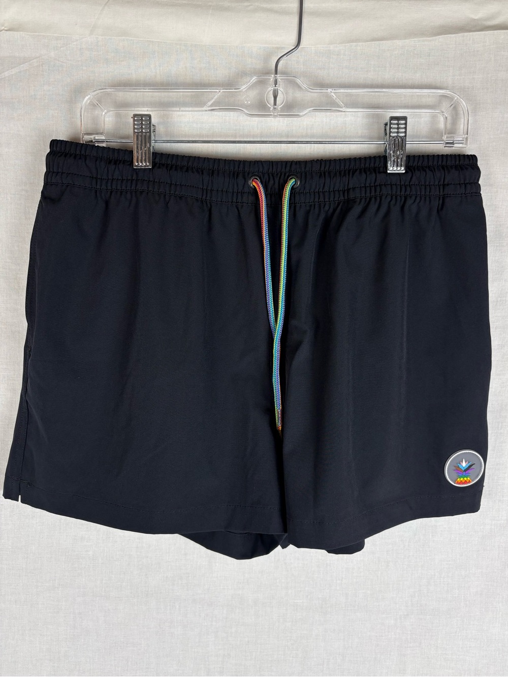 Chubbies Men's 4" The Capes Black Swim Trunks Size L